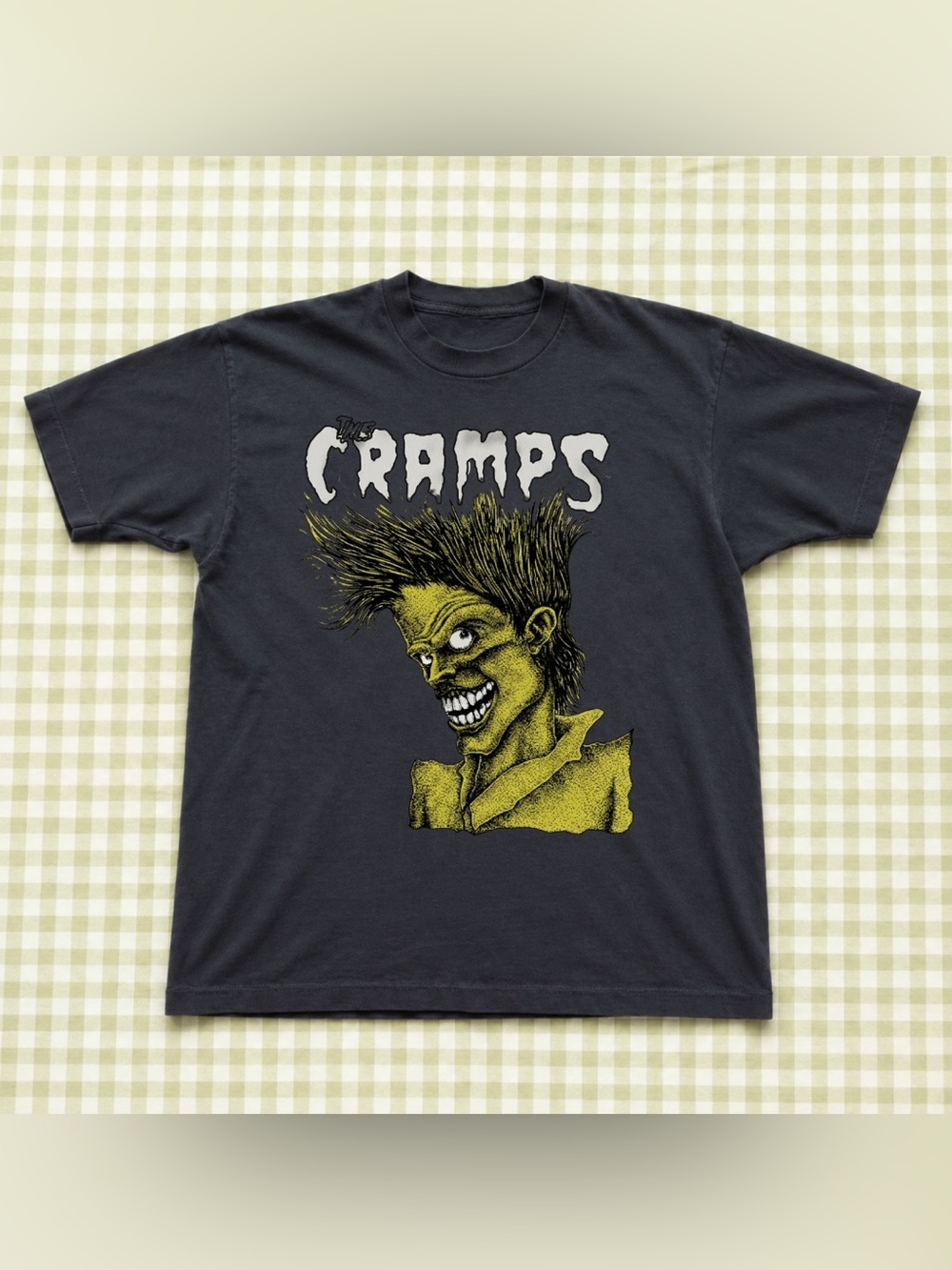 Black The Cramps Graphic Tee - Yellow Illustration Vintage